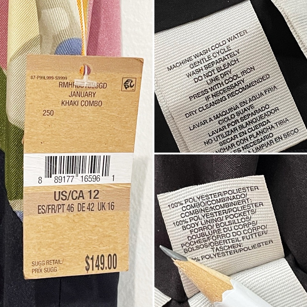 NWT RACHEL Rachel Roy Wide-Leg Cutout Jumpsuit Floral Multicolor Size 12 - Picture 6 of 7